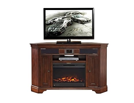 Amazon Com E Ready Granville Audio Corner Tv Stand With Fireplace