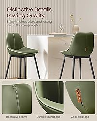 VASAGLE Bar Stools Set of 2, Bar Height Bar Stools
