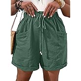Eytino Womens Plus Size Shorts Casual Elastic Waist Drawstring Comfy Lightweight Summer Shorts with Pockets(1X-5X)