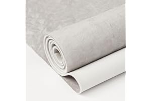 FODAHRWS 118" L × 59" W Suede Headliner Fabric, Black Suede Headliner with Foam Backing, Replacement Material for Car, Repair