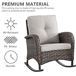 HUMMUH 7-Piece Outdoor Patio Furniture PE Wicker