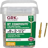 GRK FASTENERS 16079 RT COMPOSITE #8 x 2-1/2" SCREWS 605CT