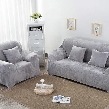 Joyfulbid Sofa Covers Thick Pure Color For 1 2 3 4 Seater Sofa
