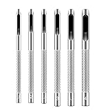 Hollow Leather Hole Punch Set with 6PCS Steel Tools