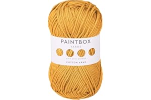 Paintbox Yarns 100% Cotton Aran Yarn 1.76oz (50g), 93 Yards (85m) - Glorious Gold Worsted Wool for Crochet or Knitting - Soft, Lightweight for Clothes