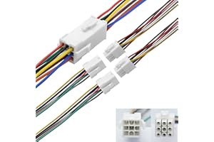 ZJWZJH 8Amp 9 Pin Connector Wire Servo Extension Cables FL4.14mm, Male to Female 9 Way Circuit Wire Connector, Cord Cable 5V-300V AC/DC (2 Pairs)