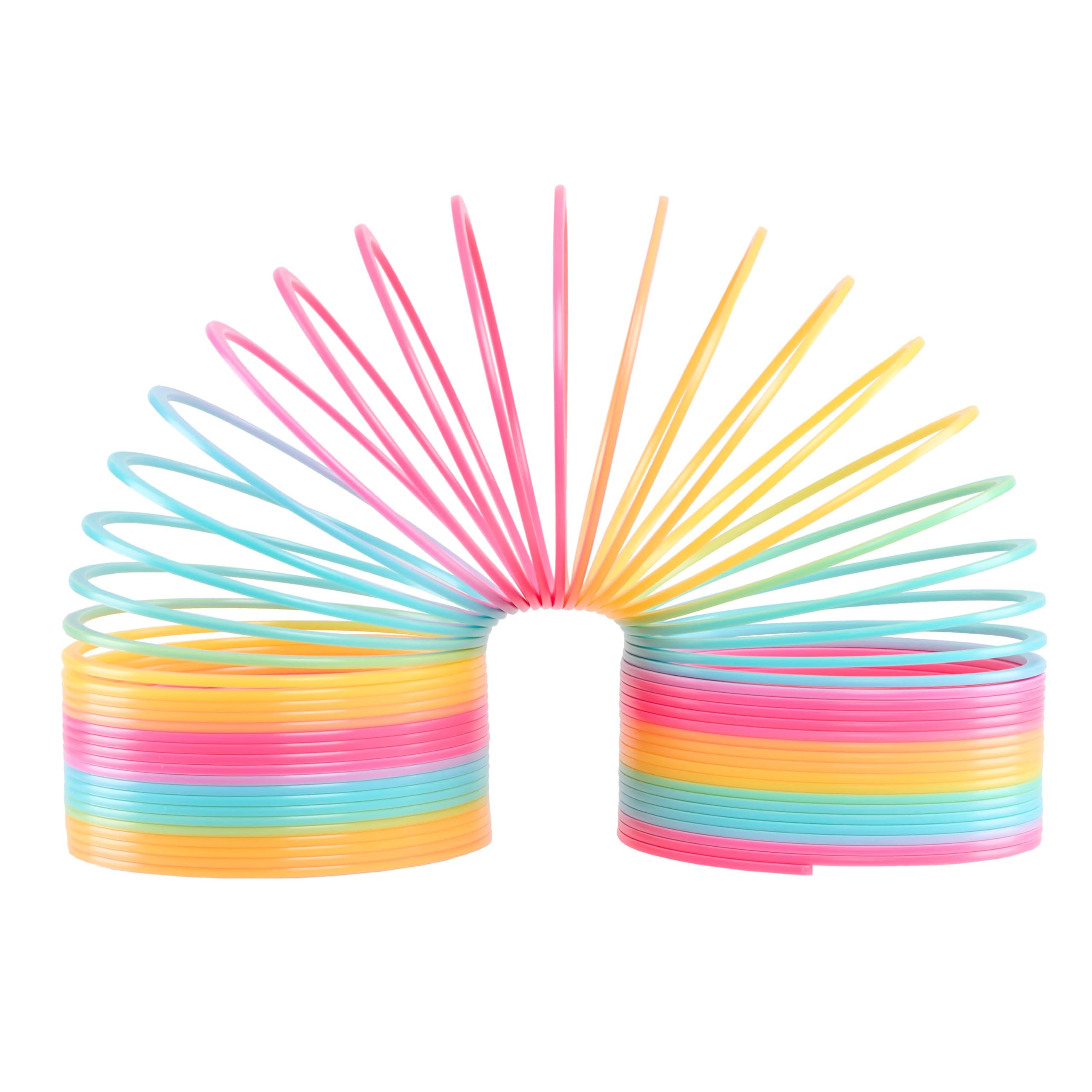 Slinky Extreme Rainbow, Large Plastic Fidget Toy, 9-inch Tall, 7-inch Wide, Retro Spring Toy, Kids Toys for Ages 5 Up by Just Play