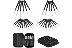 MWBFPAFC Terminal Removal Tool Kit, 36Pcs Terminal Ejector Kit Depinning Tool Electrical Connector Pin Removal Tool Kit Pin Extractor Tool Set Wire Terminal Release Tool for Car Connector Terminal