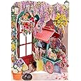 Boston International Santoro Swing 3D Pop-Up Greeting Card, Florist & Flower Cart, 6 x 8 Inches, Florist & Flower Cart