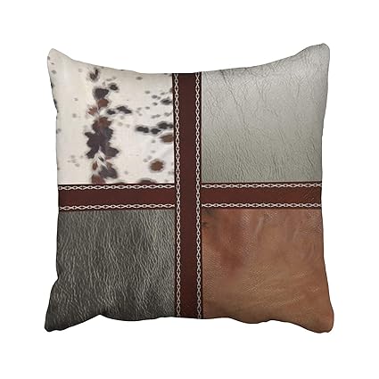 Amazon Com Custom Style Pillows Western Style Leather And Cowhide