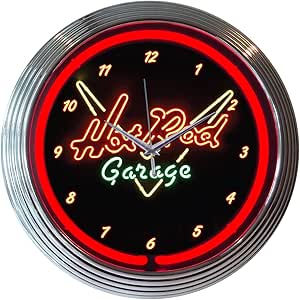 Hot Rod reloj neón de garaje: Amazon.es: Hogar