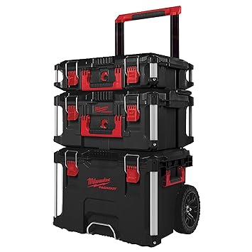 Milwaukee Packout Promo-Set 4932464244 Maleta con Ruedas Grande con Set de Equipaje 3 Pcs.