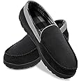 shoeslocker Mens Slippers Microsuede Moccasin Memory Foam House Shoes