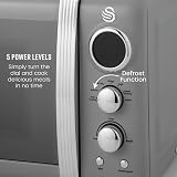 Swan SM22030LGRN Retro LED Microwave 20L 800W 6 Power Levels Defrost view 3
