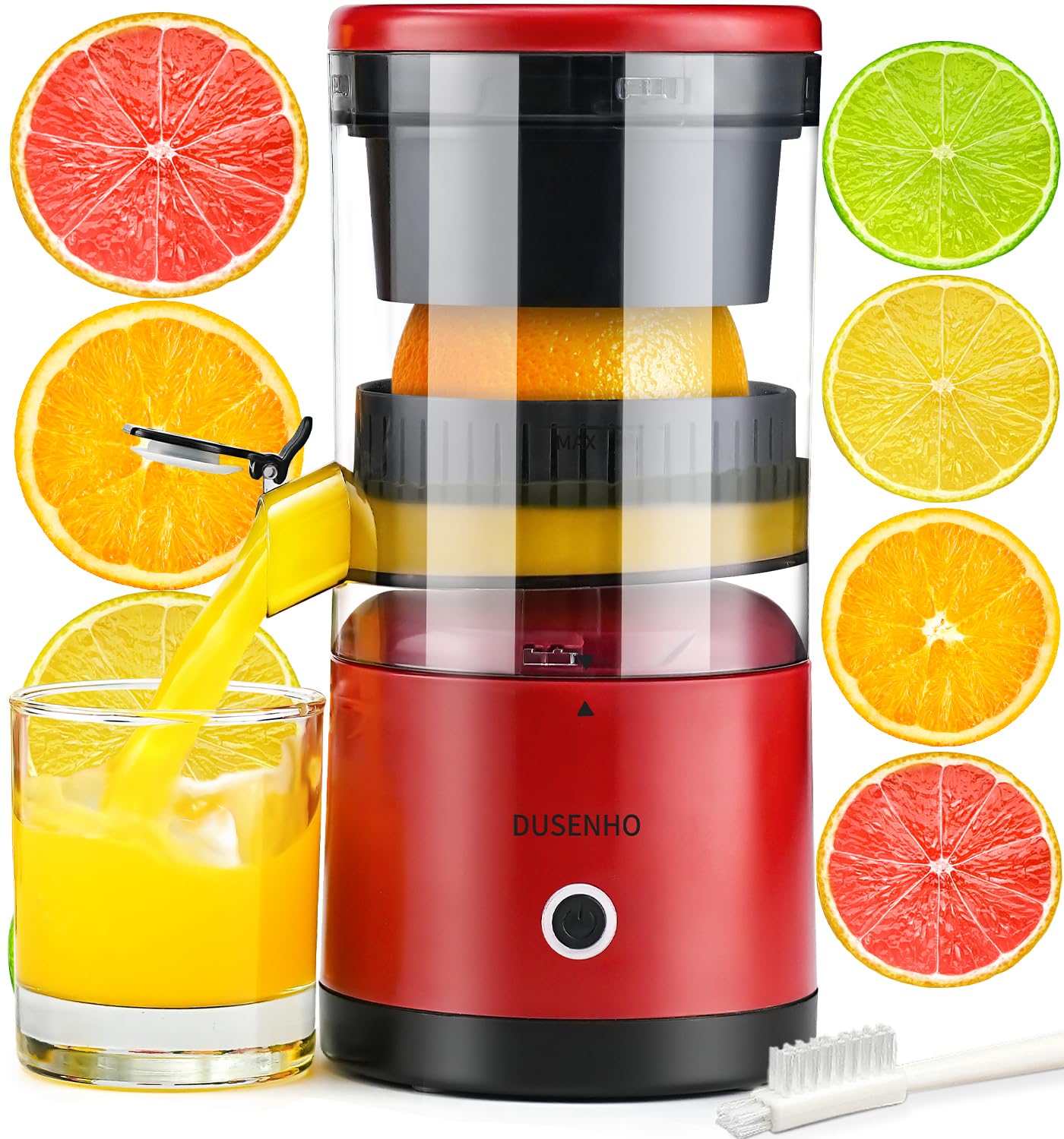 Photo 1 of     Electric Citrus Juicer Rechargeable - Electric Juicer Machines with USB and Cleaning Brush Portable Compact Juicer for Orange, Lemon, Limes