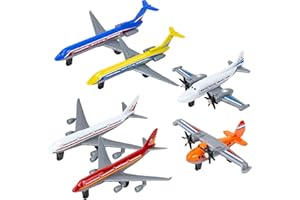 QUANA Airplane Toys, Metal Plane Pull Back Toys for Kids 3-6 Years, Die Cast Aircraft Models, Play Vehicles