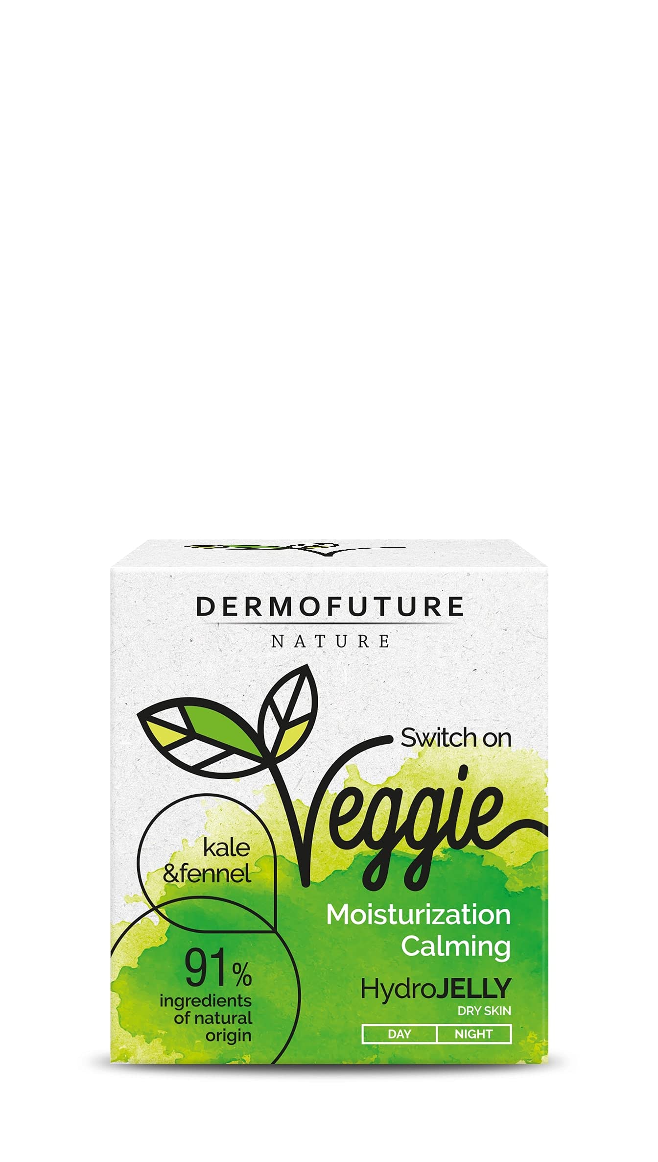 Dermofuture Veggie Mosturising & Calming Face Hydrojelly Kale & Fennel Day/Night for Dry Skin 50ml
