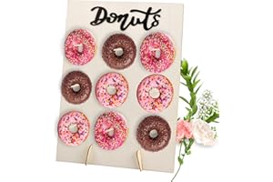 Nivofu Doughnut Holder, Donut Wall Stand Display, Reusable Donut Holder Board, Dessert Display Stand for Donuts, Wooden Donut