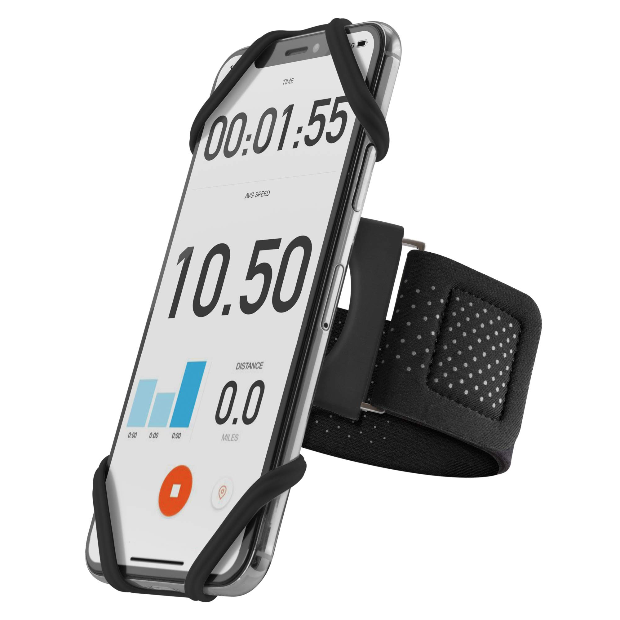 Bone Run Tie Connect Kit, 360° Rotation Detachable Universal Running Armband Fits Universal Phone Size 4.7-7.2" for iPhone 14 13 12 11 Pro Max Mini Samsung Galaxy S23 and More (Combo Set of 3 Sizes)