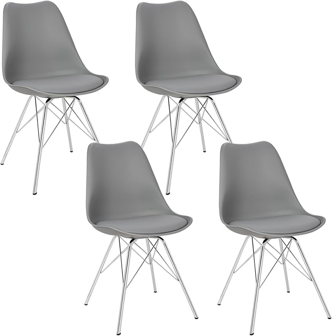 Woltu 4 x sillas de Comedor Juego de 4 Silla de Cocina Comedor Silla
