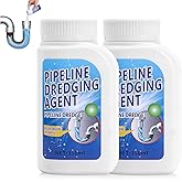 Pipeline Dredging Agent-Drain Clog Remover, 350ml Kitchen Unblocker,Powerful Pipe Unclogger Powerful Sink,Unclog Toilet Clog And Kitchen Sink Pipe Unblocker Powder (Pack of 2)