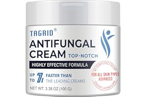 TAGRID Top-Notch Antifungal Cream for Ringworm: Effective Relief for Stubborn Jock Itch, Psoriasis, Tinea Versicolor, Athlete's Foot, Seborrheic Dermatitis, and Eczema - 3.4 oz