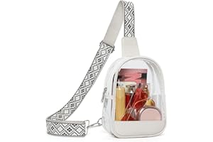 CLUCI Clear Bag for Stadium Events, Clear Bag Purses for women Crossbody Transparent, Crossbody Purses for Concerts Sports