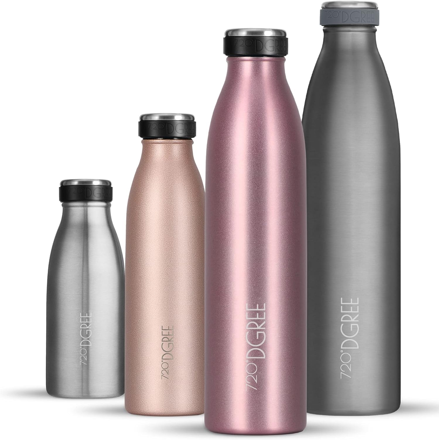 720°DGREE Vaccum Insulated Water Bottle “milkyBottle“ - 750 ml - Insulated, Leakproof, BPA-Free, Thermo Flask - for Sports, Gym, Fitness, School, Kids, Travel, Outdoor, Hot, Cold & Carbonated Drinks