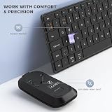 Seenda SKM64-3 Wireless Keyboard & Mouse Multi‑Device UK Layout Black view 5
