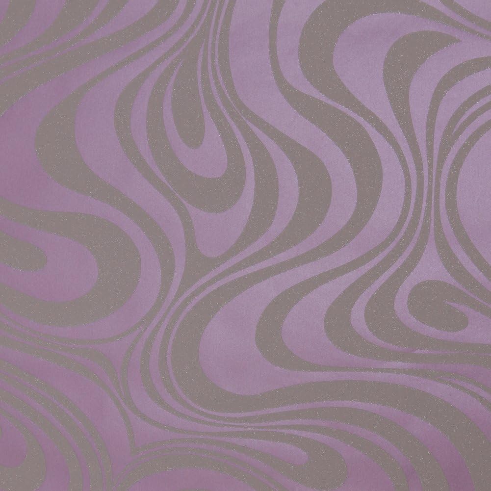 HANMERO Modern Minimalist Abstract Curves Glitter Non-woven 3D Wallpaper For Bedroom Living Room TV Backdrop Purple - Image 3