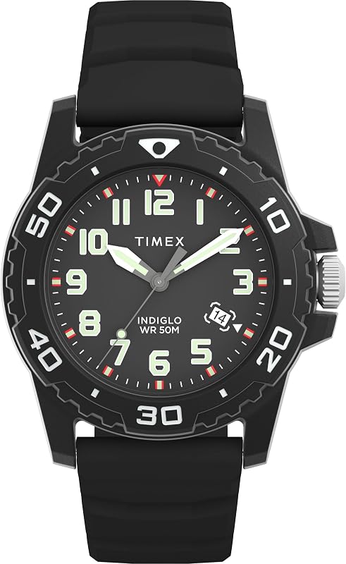 Herren Analog Quarz Uhr mit Silikon Armband TW5M61200