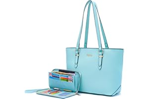 YZAOLL Purses for Women Faux Leather Medium Large Tote Satchel Shoulder Purse Handbag Wallet set