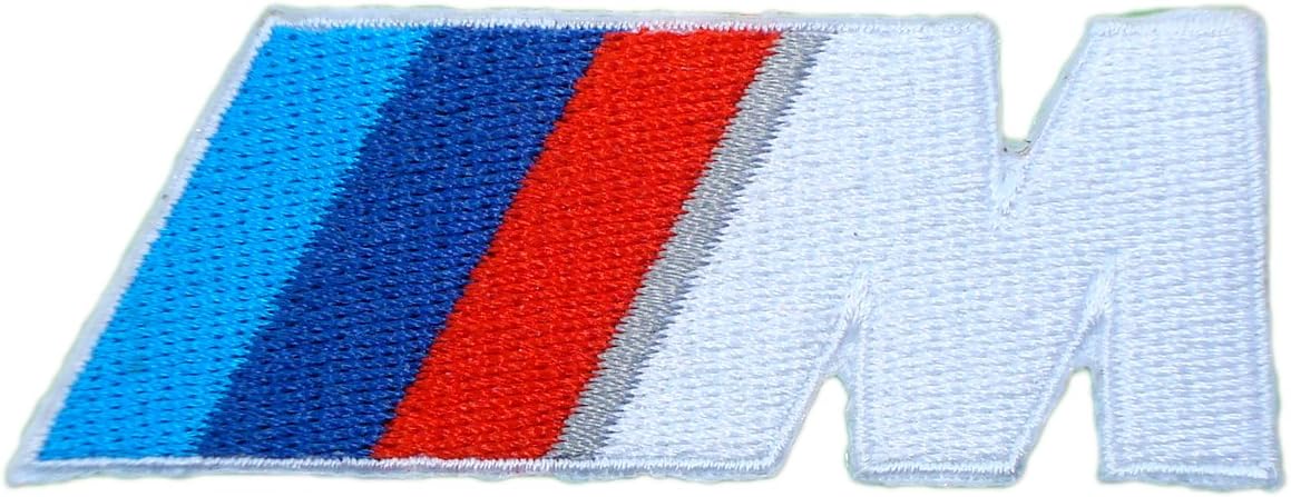 BMW Series M Power Motorsport Logo White Clothing Iron on Patches PB32