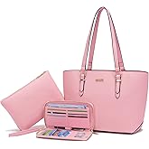 Qiyuer Women Purses Handbags Wallet Sets Shoulder Bags Top Handle Satchel Tote Purse Work Bag Set With Matching Wallet 3pcs