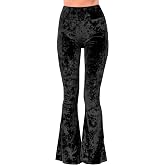 Daisy Del Sol Crushed Velvet High Waisted Comfy Soft Stretch 70s Yoga Loungewear Bell Bottom Flare Pants