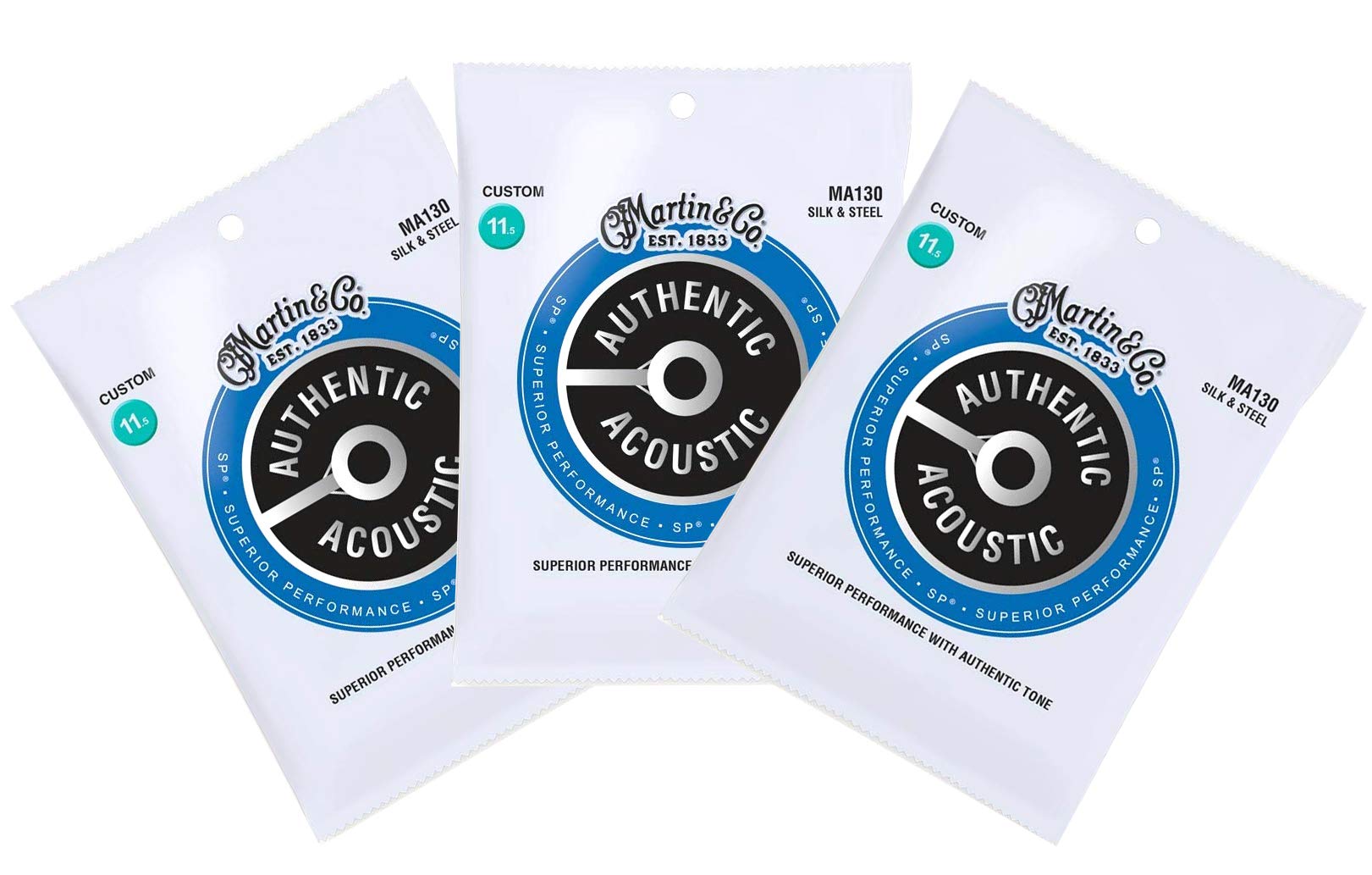 MARTIN MA130 Superior Performance Silk ＆ Steel アコースティックギター弦×3セット商品画像