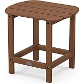 POLYWOOD SBT18TE South Beach 18" Outdoor Side Table, Teak