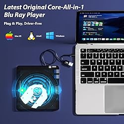 External Blu Ray Drive, 5 in 1 Portable Blu Ray