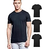 Klizzer 100% Cotton T Shirts for Men - Soft Premium Pack of 3 Regular Fit Crew Neck T-Shirts Plain Short Sleeve Tees