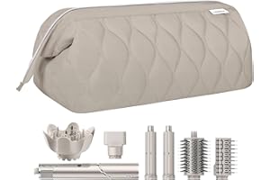 LEXEECO Hair Tools Travel Bag for Shark Flex Fusion Puffer Flexstyle Carring Case Portable Dyson Airwrap Travel Case for Shark Hair Dryer Flat Curing Iron Organizer(Camel)