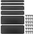 PATIKIL 6 Pcs 1U,2U,4U Blank Panel Metal Rack Mount, 19 Inches, Filler Panel Mount Spacer Rack Blanking Panel Kit for Enclosure Server Rack Cabinet Black