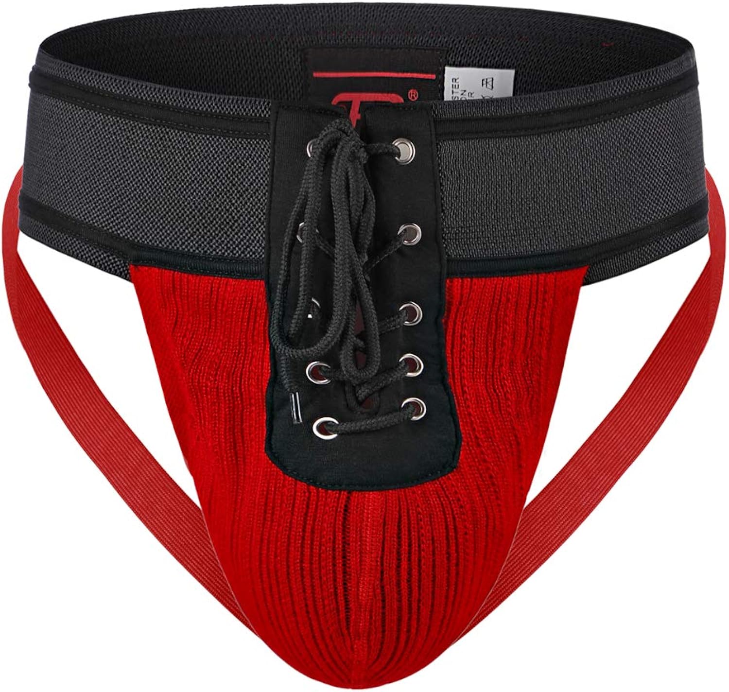 F plus R Mens Underwear Novelty Lace up Jockstrap Wide Waistband Jock Clothing