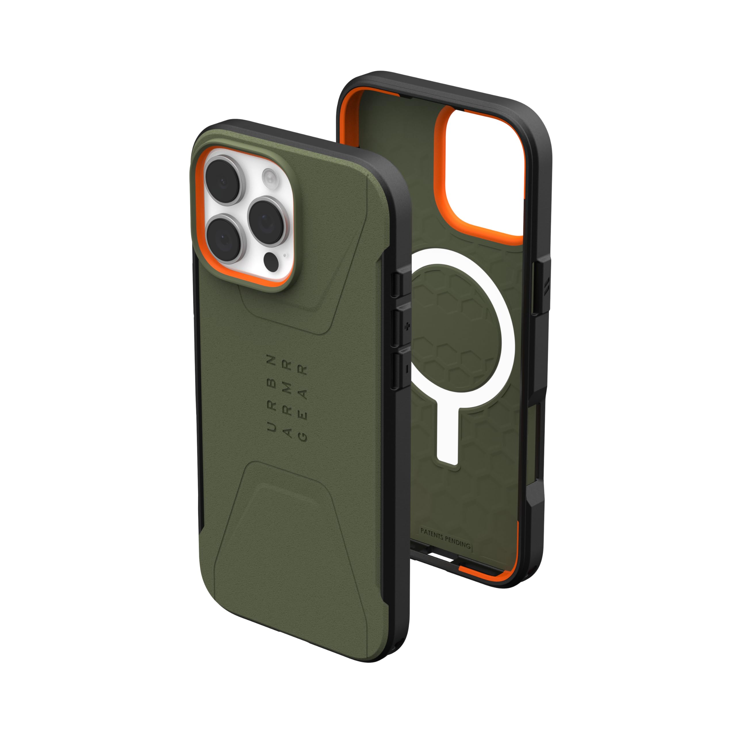 URBAN ARMOR GEAR UAG Designed for iPhone 16 Pro Max Case 6.9" Civilian - Compatible with MagSafe Charging Rugged Slim Sleek Shockproof Anti-Slip Military Grade Protective Cover, Olive Drab