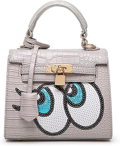 Amazon Kaisasi 16新しいハンドバッグ韓国ファッション純正big Eyes Cartoonクロコダイルパターンショルダー斜めバッグ ショルダーバッグ