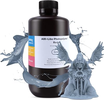 ELEGOO ABS Like 3D Printer Resin 1000G 405nm UV Grey High Precision Fast Curing