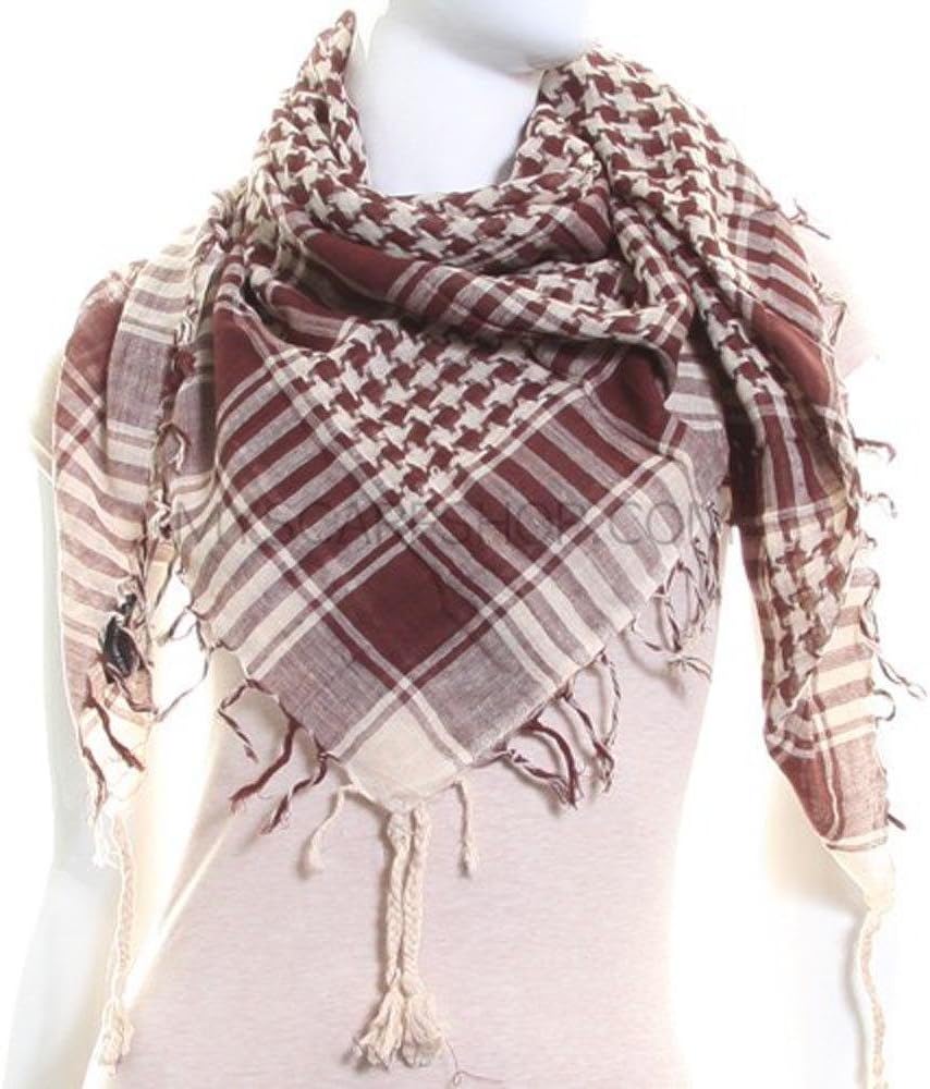 Chocolate & Cream Arab Scarf (Shemagh)
