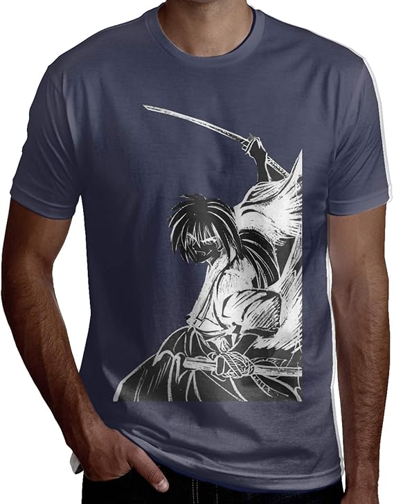 Amazon るろ うに剣心 メンズ シャツ半袖ルーズフィットtシャツスポーツ ジム ジョギング ランニング サッカーウェアゴルフシャツ スーツインナー春物夏秋冬丸首ローネック Tシャツ カットソー 通販