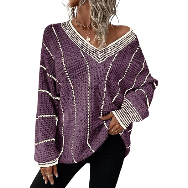 Amazon.com: BERTHYFAI Women's Long Sleeve Color Block