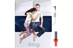 NURTURE KNOTS Grounding Mat for Bed King Size (27''x78') Earth Connected Grounding Bed Mat for Pain Relief & Energy Boost,Grounding pad for Bed Includes Cord (15ft), Test Pen & Manual (Black)
