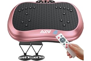 AXV Vibration Plate Exercise Machine Whole Body Workout Power Vibrate Fitness Platform Vibrating Machine Exercise Board for Weight Loss Shaping Toning Wellness Home Gyms Workout